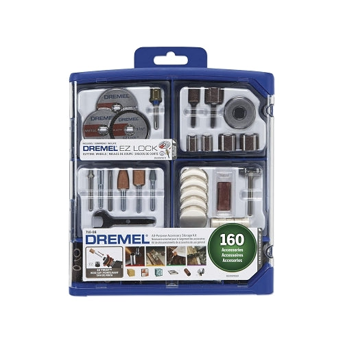 Kit d'accessoires tout usage Dremel, 160 pièces, - 1 par EA - 71008