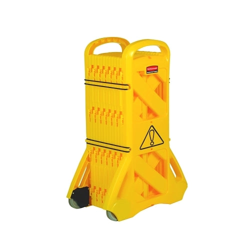 Rubbermaid Commercial Mobile Barriers, 40 Inches X 13 Ft, Plastic, Yellow - 1 per EA - FG9S1100YEL