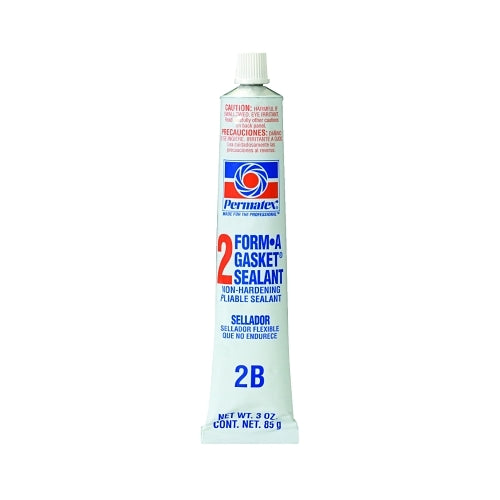 Permatex Form-A-Gasket Sealant, No 2 Slow-Drying/Non-Hardening, 3 Oz, Tube, Black - 12 per CS - 80016