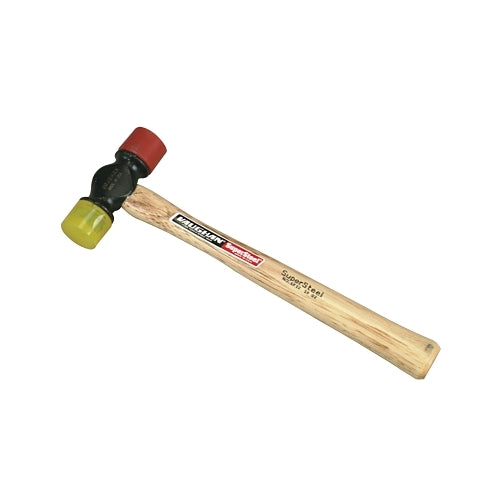 Vaughan Soft Face Hammer, 12 Oz Head, 1-3/8 Inches Dia Face, 12-1/8 Inches Oal, Red/Yellow - 1 per EA - SF12