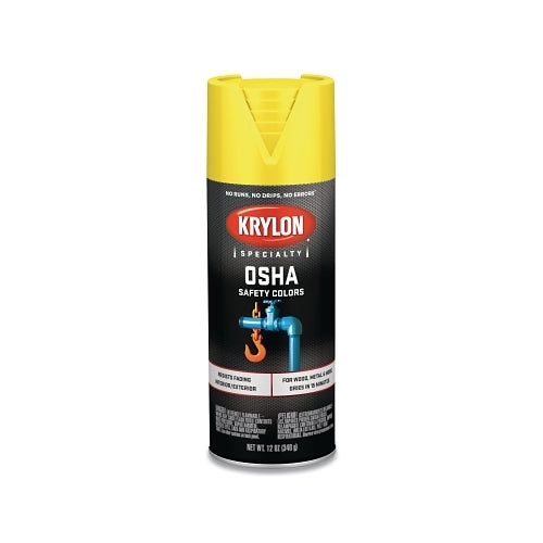 Krylon Osha Safety Color Spray Paint, 12 Oz Fill, Aerosol Can, Safety Yellow, Gloss - 6 per CA - K01813777