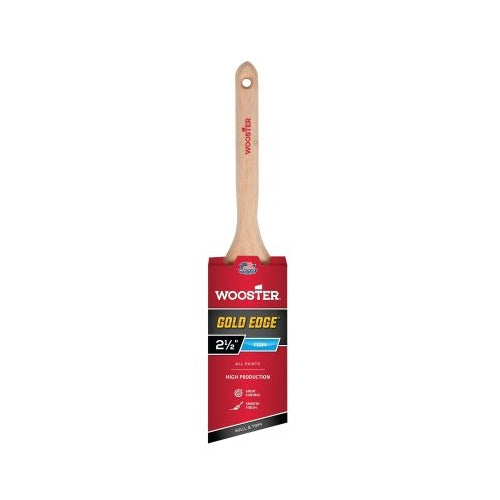 Wooster Gold Edge Paint Brushes, 2-1/2 Inches W, Polyester, Wood Handle - 6 per BX - 0052310024