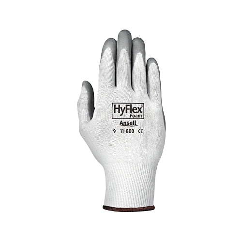 Hyflex 11-800 Nitrile Foam Palm Coated Gloves, Size 9, Gray/White - 12 per DZ - 103333