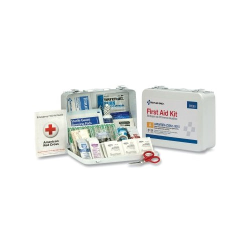 First Aid Only Ansi A Type Iii Weatherproof Bulk First Aid Metal Kit, 25 Person, Wall Mount - 1 per EA - 90560