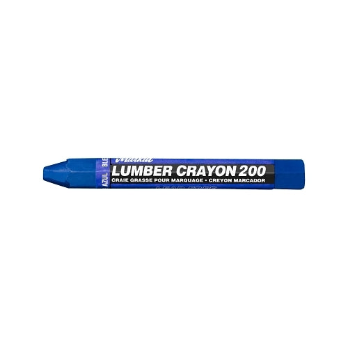 Markal Lumber Crayon #200, 1/2 Inches Dia, 4.75 Inches L, Blue - 12 per DZ - 80355
