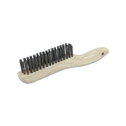 Anchor Brand Hand Scratch Brush,10 Inches L, 4 X 16 Rows, Steel Bristles, Shoe Handle - 1 per EA - 97025