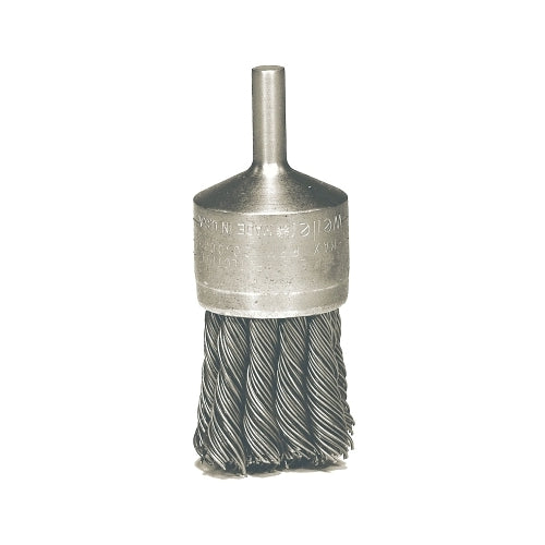 Weiler Knot Wire End Brush, Stainless Steel, 1-1/8 Inches Dia X 0.006 Inches Wire, 20000 Rpm, 1 Ea/Ea - 1 per EA - 10142