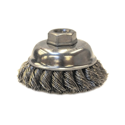 Anchor Brand Knot-Style Cup Brushes, 3 1/2 Inches Dia., 0.023 Inches Stainless Steel Wire - 1 per EA - 94141