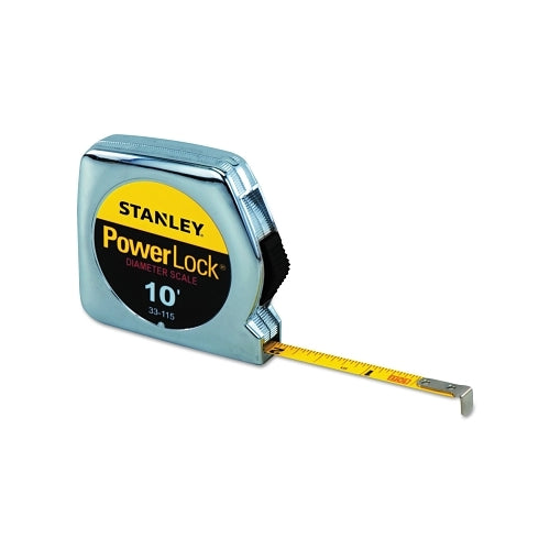 Stanley Powerlock Pocket Tape Rules, 1/4 Inches X 10 Ft - 1 per EA - 33115