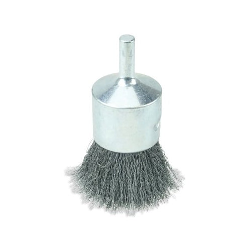 Weiler Crimped Wire Solid End Brush, Steel, 1 Inches Dia X 0.006 Inches Wire, 22000 Rpm - 1 per EA - 10009