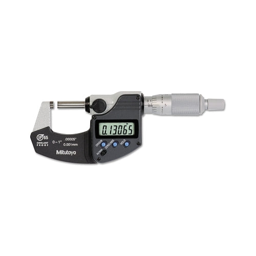 Mitutoyo Series 293 Ip65 Digimatic Outside Micrometer, 0 To 1 In/0 To 25.4 Mm - 1 per EA - 29334030