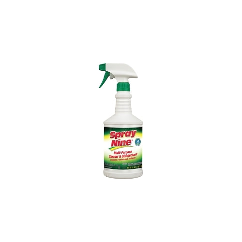 Spray Nine Heavy-Duty Cleaner+Degreaser+Disenfectant, 32 Oz Round Spray Bottle, Citrus - 12 per CA - 26832