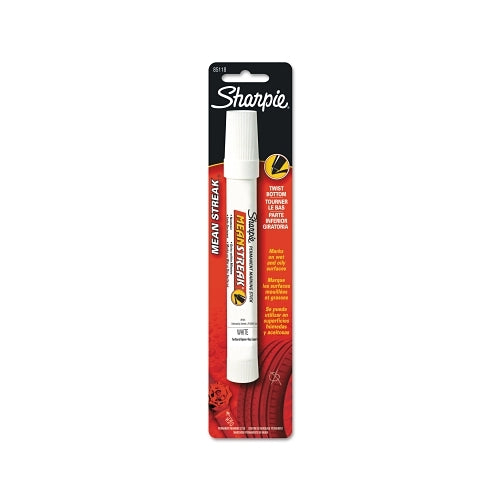 Sharpie Mean Streak Permanent Marking Stick, White, Bullet Tip, 1 Count - 1 per EA - 85118PP