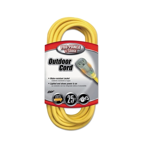 Southwire Cable de alimentación Southwire Yellow Jacket, 25 pies, 1 tomacorriente, amarillo - 1 por EA - 2587SW8802
