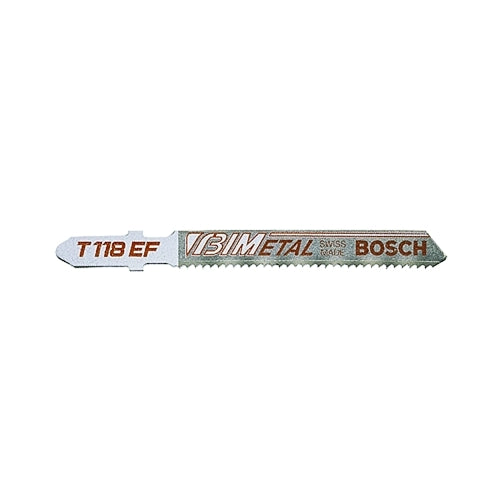 Hojas de sierra de calar bimetálicas Bosch Power Tools, 3 5/8 pulgadas, 11-18 Tpi - 5 por CD - T118EF