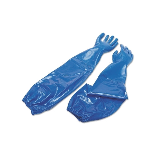 Honeywell North Nitri-Knit Supported Nitrile Gloves, Elastic Extended Cuff, Interlock Lined, Size 10, Blue - 1 per PR - NK803ES10