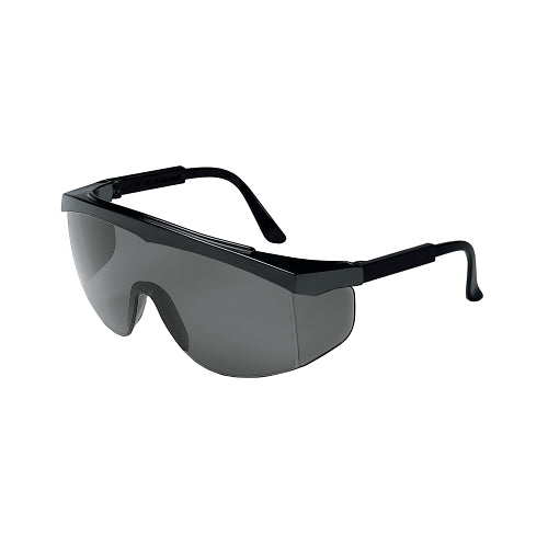 Mcr Safety Stratos Spectacles, Gray Lens, Polycarbonate, Duramass Hc, Black Frame, Nylon - 1 per EA - SS112