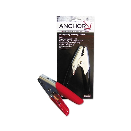 Anchor Brand Battery Clamp, Vinyl-Insulated, 1-3/0 Awg, 600 A, 1-1/2 Inches Jaw, Black - 1 per EA - 67120B