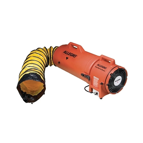 Allegro Plastic Com-Pax-Ial Blower With Canister, 1/3 Hp, 115 Vac, 25 Ft Ducting - 1 per EA - 953325