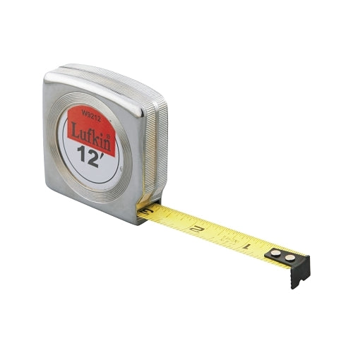 Crescent Lufkin Mezurall Measuring Tapes, 1/2 Inches X 12 Ft, Chrome - 1 per EA - W9212