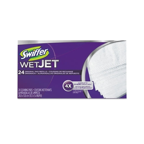 Procter & Gamble Swiffer Wetjet System Refill Cloth, 11.3 Inches X 5.4 In, White, 24/Box - 96 per CA - 08443