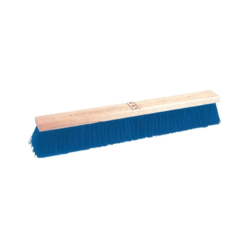 Weiler Coarse Sweeping Contractor Broom, 24Inches Hardwood Block, 3Inches Trim, Stiff Blue Poly - 1 per EA - 44590