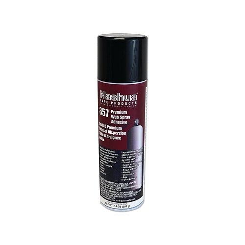 Nashua 357 Premium Web Spray Adhésif, 19,6 Fl Oz, Aérosol, Blanc d'eau - 12 par BX - 1421892
