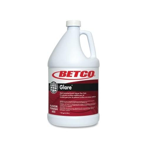 Betco Glare Floor Finish, 1 Gal, Bottle, White, Mild Scent - 4 per CA - 6050400