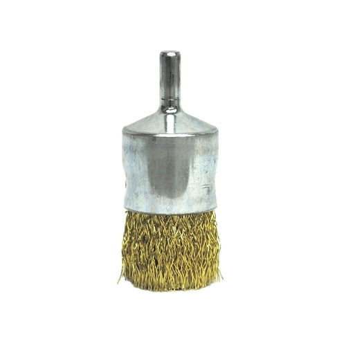Weiler Coated Cup Crimped Wire End Brush, Brass, 20000 Rpm, 1Inches X 0.0118" - 1 per EA - 10091