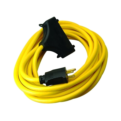 Southwire Generator Extension Cord, 25 Ft, 3 Outlets, Yellow - 1 per EA - 019100002