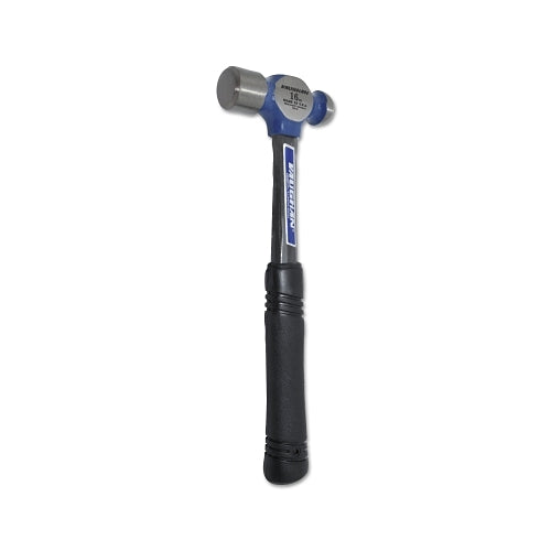 Vaughan Ball Pein Hammer, Straight Fiberglass Handle, 13 In, Forged Steel 16 Oz Head - 1 per EA - FS016