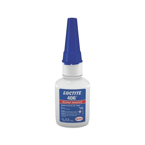 Loctite 406 x0099  Prism Instant Adhesive, Surface Insensitive, 20 G, Bottle, Clear - 1 per BO - 135436