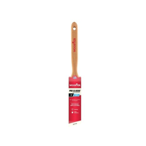 Wooster Pro Classic Black China Bristle Paint Brushes, 1 Inches W, Black China Bristle, Wood Handle - 12 per BX - 0Z12930010