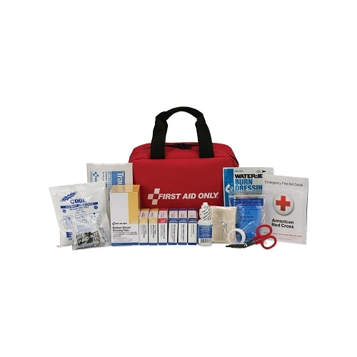 First Aid Only Bulk Fabric First Aid Kit, 25 Person, Fabric Case, Carry Handle - 1 per EA - 90594