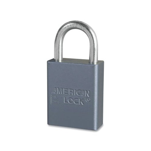American Lock Solid Aluminum Padlock, 1/4 Inches Dia, 1 Inches L, 3/4 Inches W, Silver, Keyed Different - 6 per BOX - A30