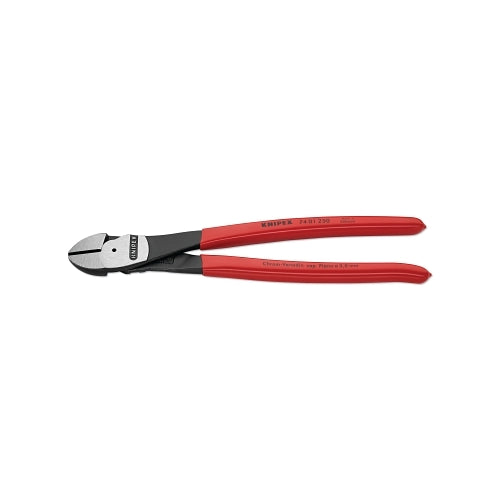 Knipex High Leverage Diagonal Cutter, 250 Mm Oal, Diagonal Cut, 3.0 Mm To 4.6 Mm - 1 per EA - 7401250