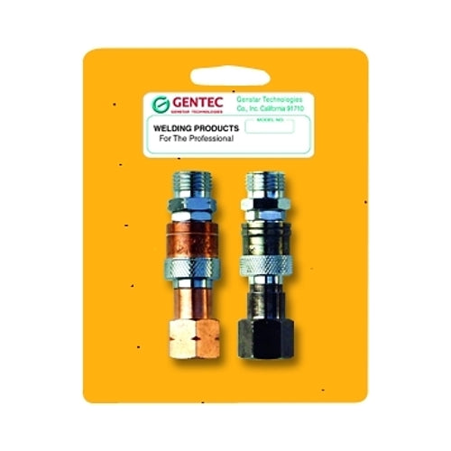 Gentec Quick Connector Set, Hose-To-Torch, Fuel/Oxygen, B-Size 9/16 In-18 - 1 per EA - QCHTPRSP