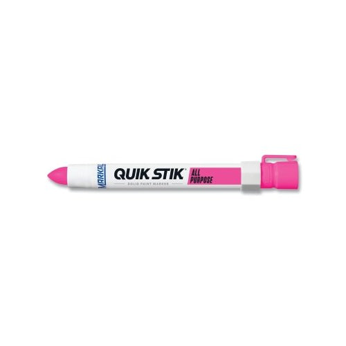 Markal Quik Stik All Purpose Solid Paint Marker, 11/16 Inches Tip, 6 Inches L, Fluorescent Pink - 1 per EA - 61044