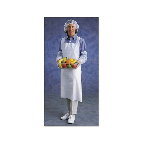 Ansell Alphatec 54-290 Polyethylene Apron, 28 Inches X 45 In, White - 100 per BX - 105459