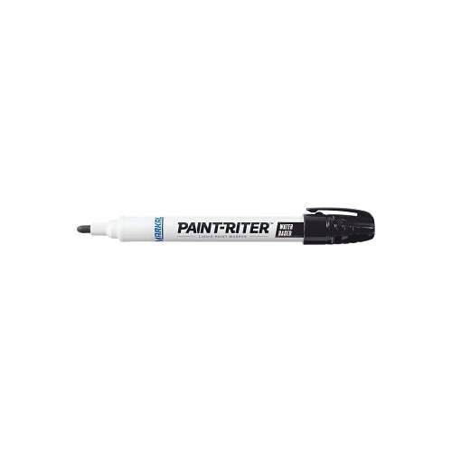 Markal Paint-Riter Water-Based Paint Marker, Black, 1/8 In, Medium Tip - 48 per CA - 97403