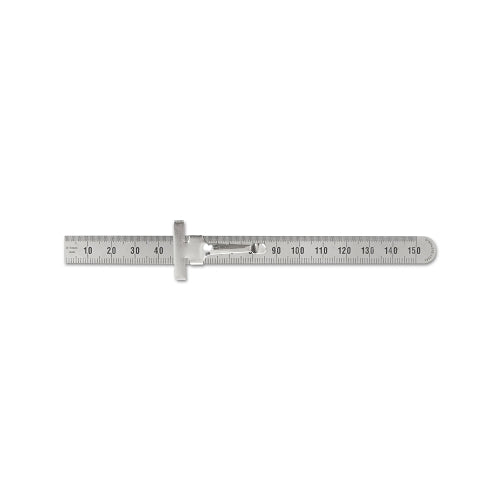 General Tools Economy Precision Stainless Steel Rules, 150Mm X 15/32", Stainless Steel, Metric - 1 per EA - 300MM