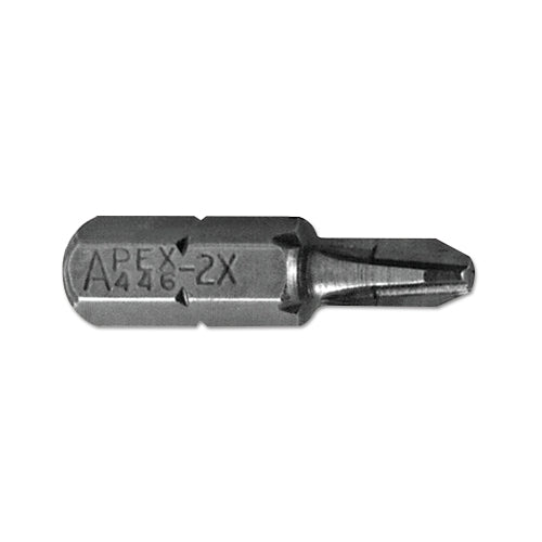 Apex Phillips Limited Clearance Insert Bits, #2, 1/4 Inches X 1 In, Hex - 1 per EA - 4462X