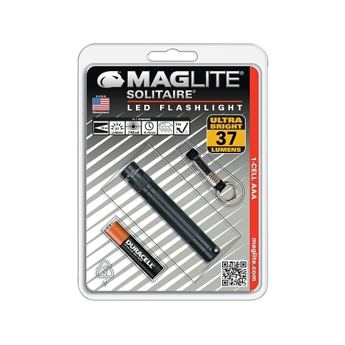 Mag-Lite Solitaire Led Aaa Flashlight, Aaa, 47 Lumens, Black - 1 per 1 - SJ3A016