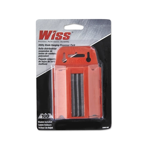 Crescent/Wiss Replacement Utility Knife Blade, 4-1/2 In, Steel - 100 per PAK - RWK14D