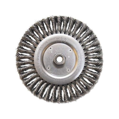 Weiler Dualife Twist Knot Wire Wheel, 8 pouces de diamètre, arbre 5/8, fil d'acier .023, 38 nœuds - 1 par EA - 08156