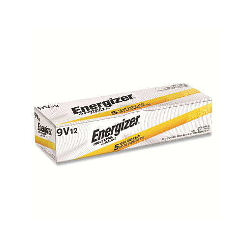 Energizer Industrial Alkaline Battery, 9 V - 12 per PK - EN22