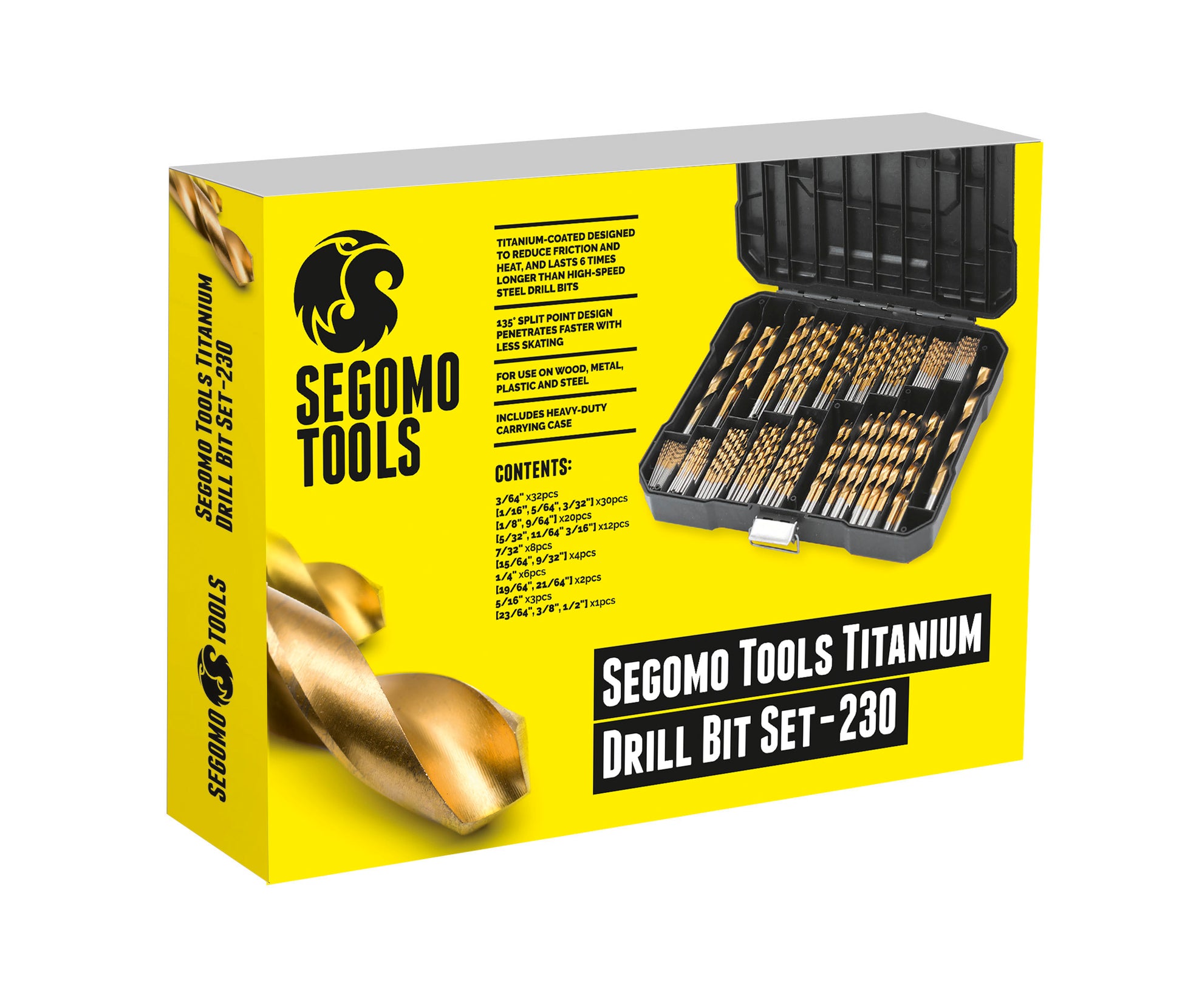 Segomo Tools 16 Piece General Purpose Bi-Metal Hole Saw Kit (3/4 inch to 2 1/2 inch) - HOLESAWSAE