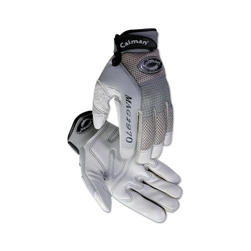 Caiman 2970 Deerskin Padded Palm Knuckle Protection Mechanics Gloves, X-Large, Gray - 1 per PR - 2970XL