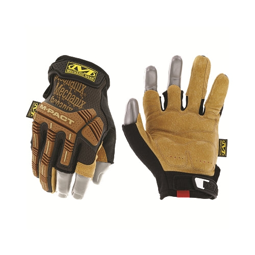 Mechanix Wear Durahide_x0099_ M-Pact Framer Gloves, Leather/Tpr/Trekdry, Size 10/Large, Black/Brown/Tan - 1 per PR - LFR75010
