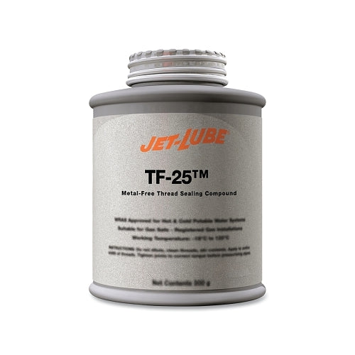 Sellador de roscas Jet-Lube Tf-25 de alta resistencia, 0,5 lb, negro, lata superior con cepillo - 1 por lata - 23502